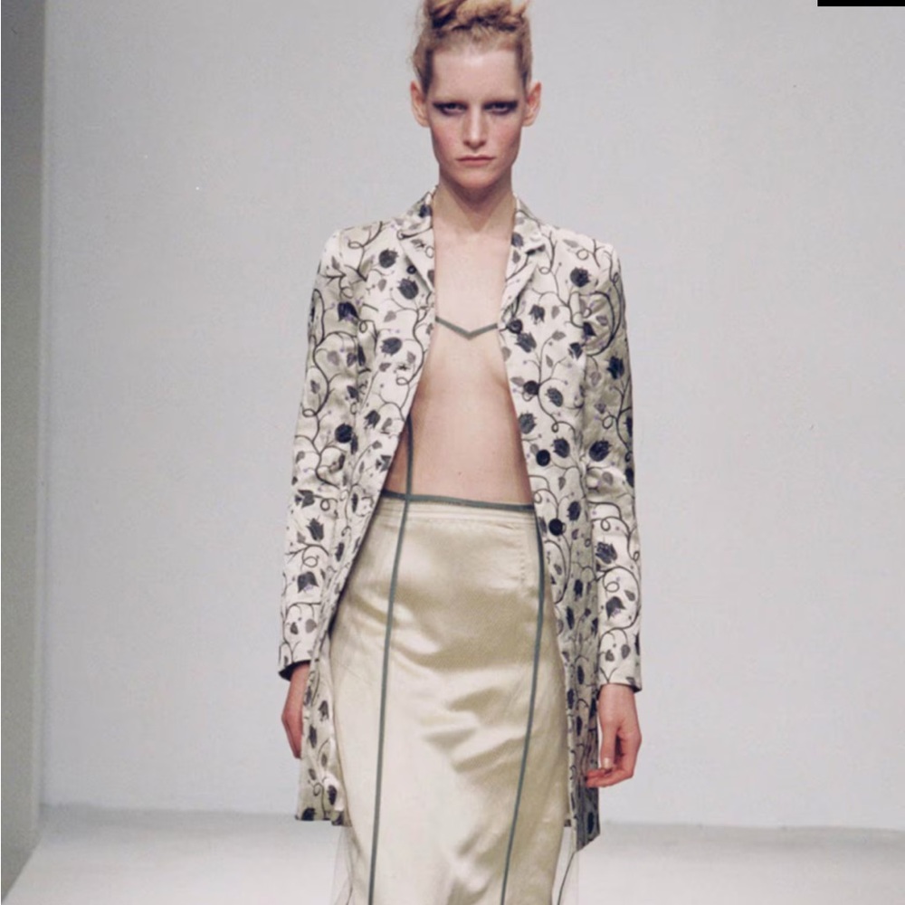 PRADA SS97 Catwalk Archival Tulip Print Silk Coat RARE